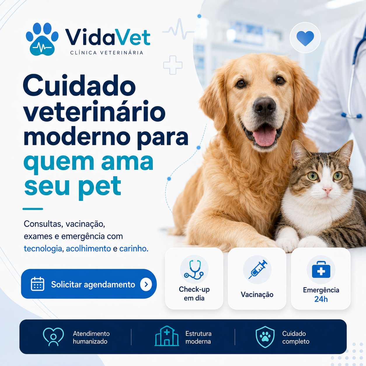 Exemplo de post para clínica veterinária